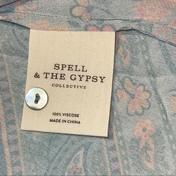 Spell & the Gypsy NWT Farrah Half Moon Gown Aqua M - Picture 10 of 15